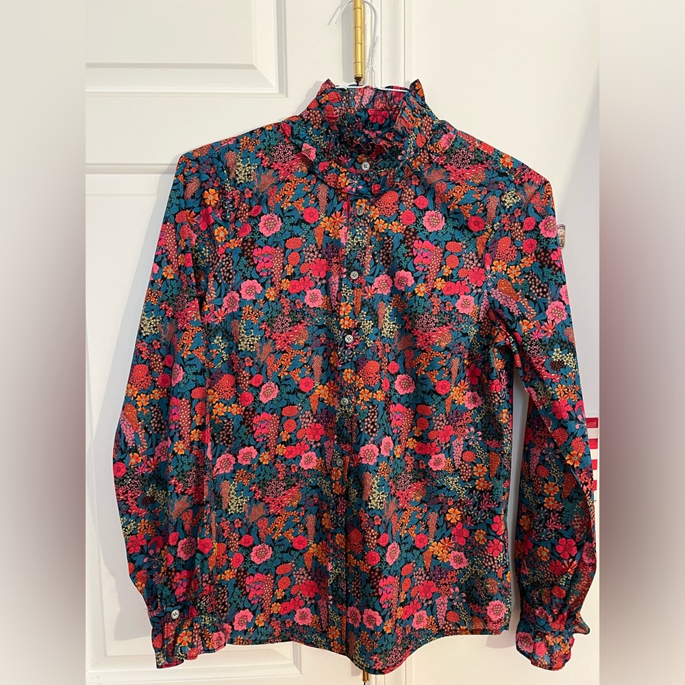 J Crew Made with Liberty cotton Blouse